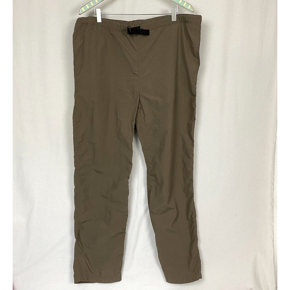 Travel Smith Pants Women Large Nylon Hiking Belted Pockets Adj Waist Brown 39x30